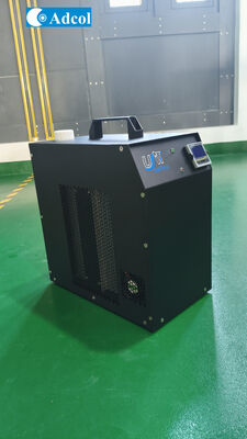 Compact Thermoelectric Liquid Cooler with High Density Heat Sinks and Name Fans for Heat Dissipation in Laboratory Settings